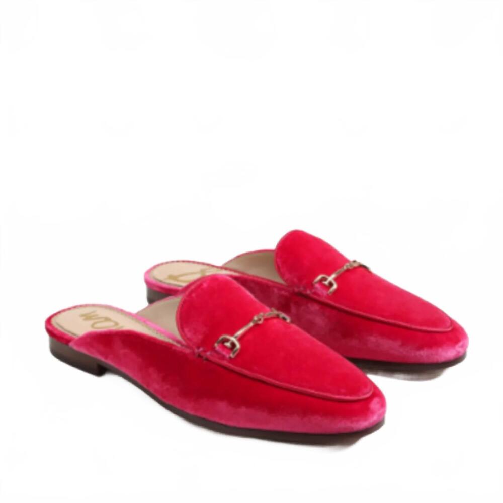NEW SAM EDELMAN women's linnie bit mule in pink velvet